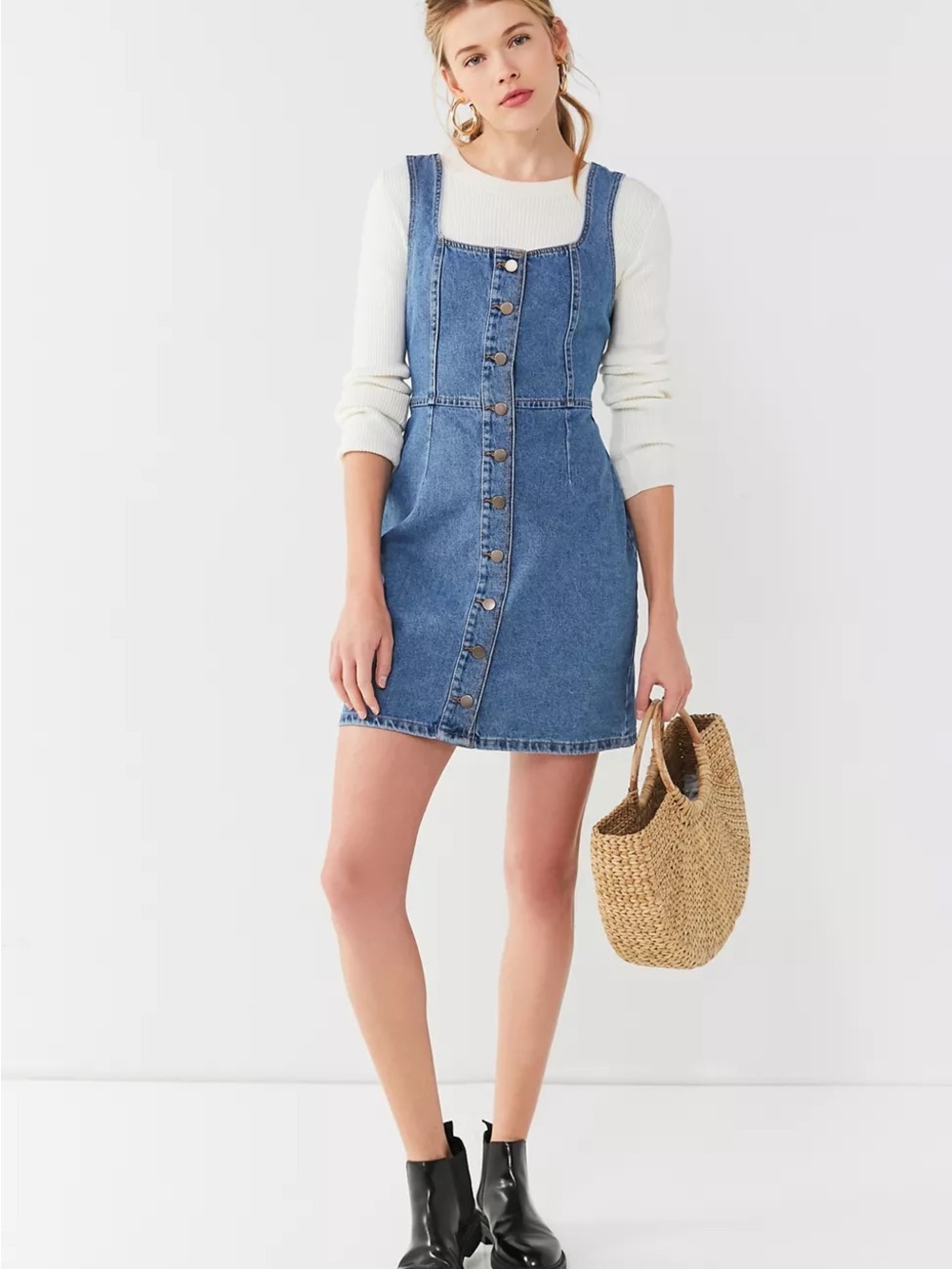 Urban Outfitters Button-Down Denim Mini Dress Size 6